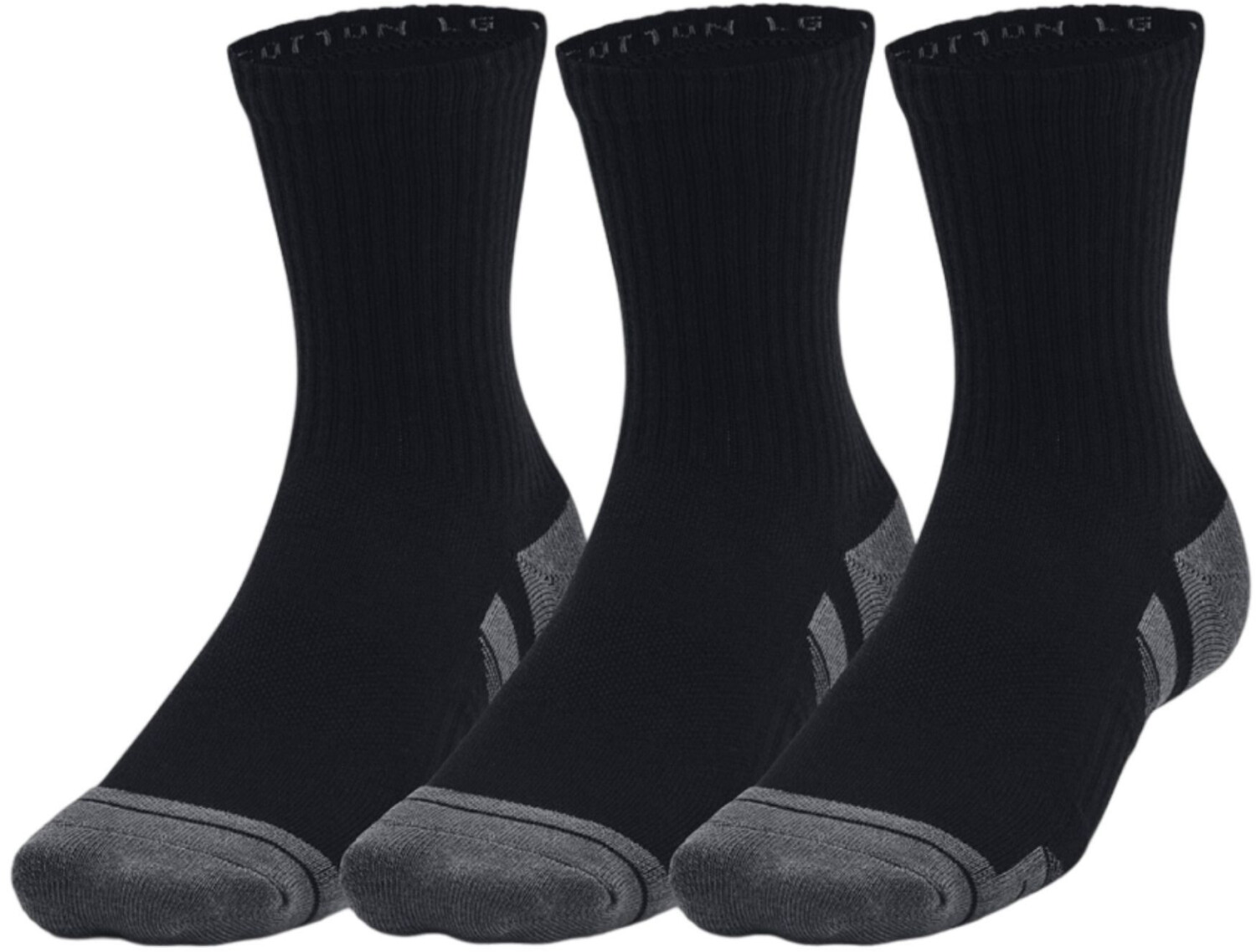 Under Armour UA Performance Cotton 3 Pack Mid Crew Socks 1379530 ab 11 96 Preisvergleich bei idealo