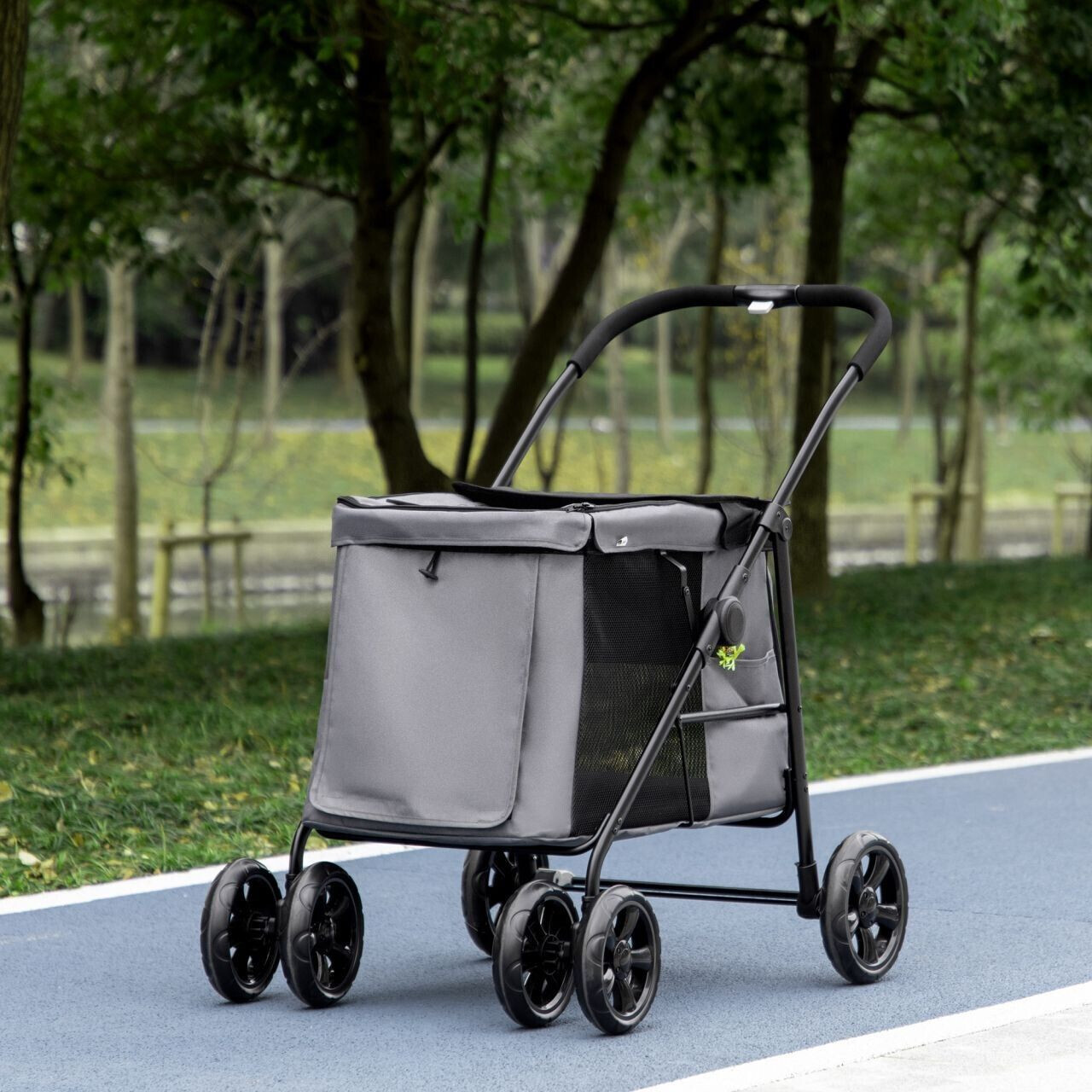 Pawhut Poussette pour chien gris Pawhut Poussette pour chien gris