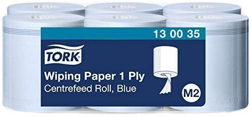 Tork 130035 M2 Paper wipes with inner roll blue (6 pcs.)