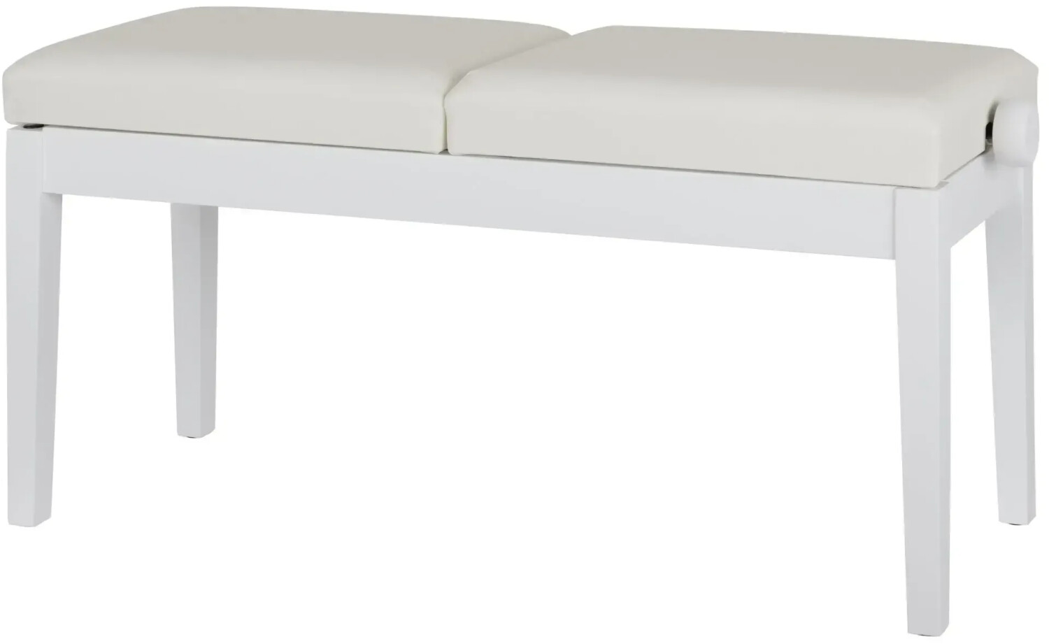 Classic Cantabile Double Seat Piano Bench off white