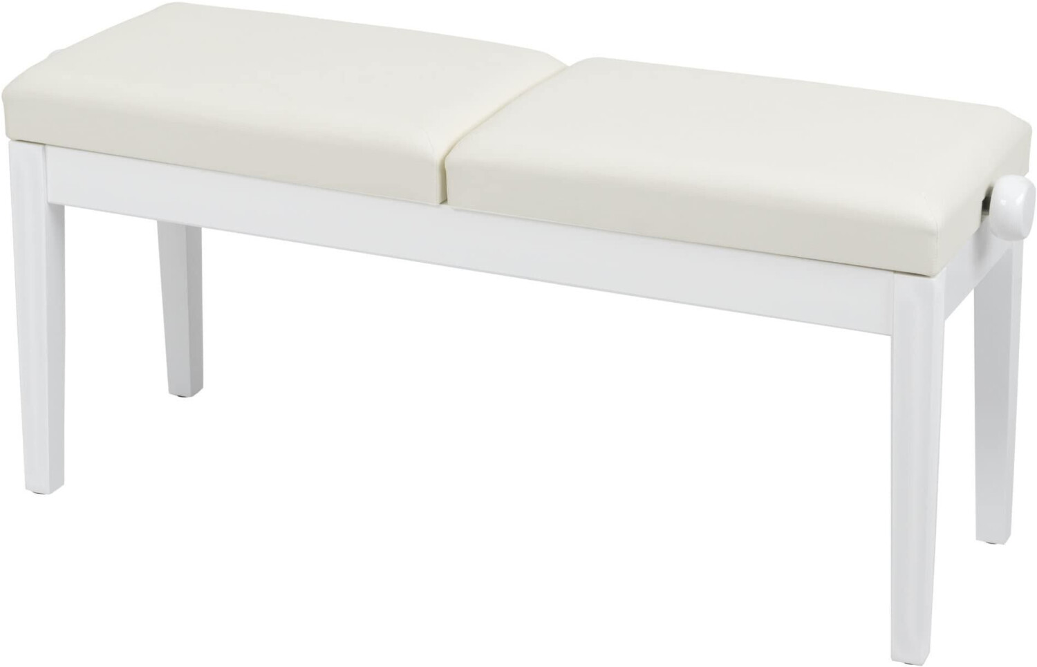 Classic Cantabile Double Seat Piano Bench glossy white