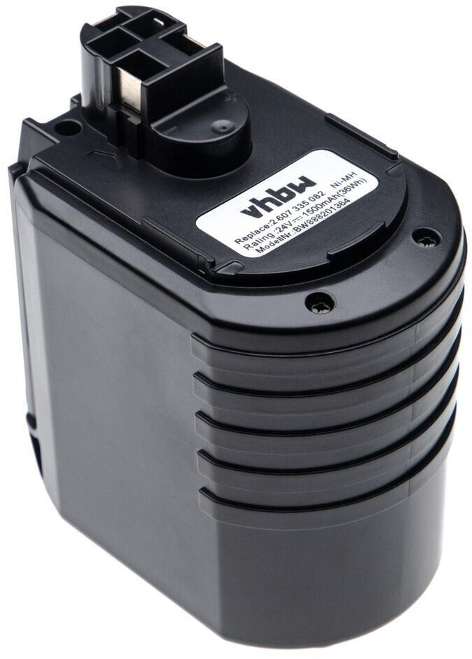 vhbw Battery replacement for Bosch BAT020, BAT021, BAT019, 2 607 335 216, 2 607 335 223 for (1500 mAh, NiMH, 24 V)