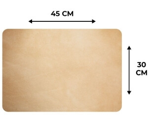 Tischsets Platzsets ELEGANCE Beige Gewebt 8 Stk. Abwaschbar 45x30 Cm