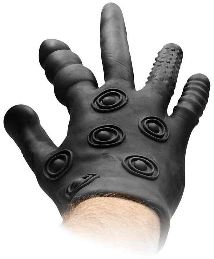 Fist It Silicone Stimulation Glove Black