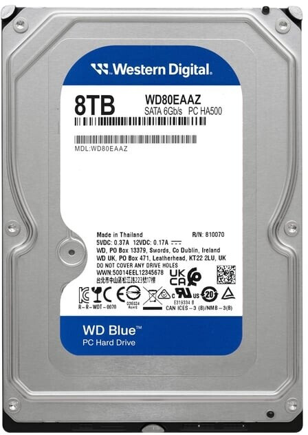 Western Digital Blue 8TB (WD80EAAZ) ab 283.07 € | Vergleiche 24