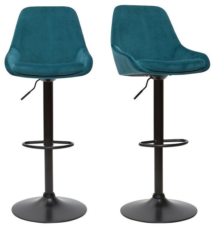 Miliboo Lot de 2 Chaises Bar Holo Velour