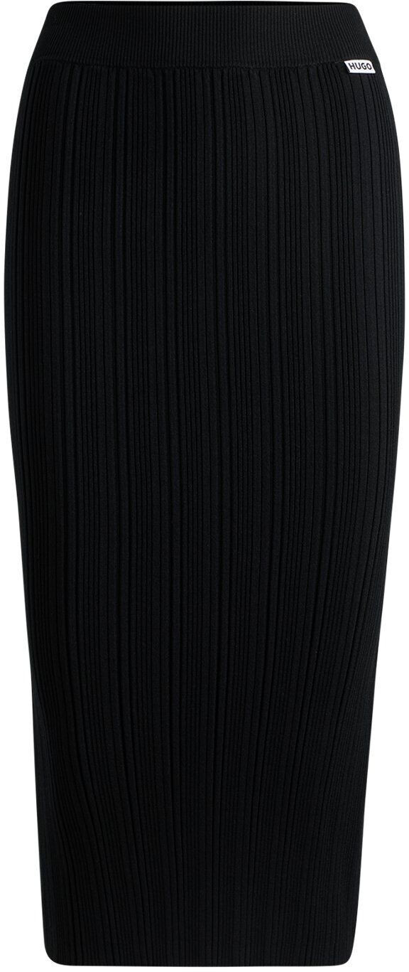 Hugo Boss Slim-fit tube skirt with irregular ribbed structure (50514292) black