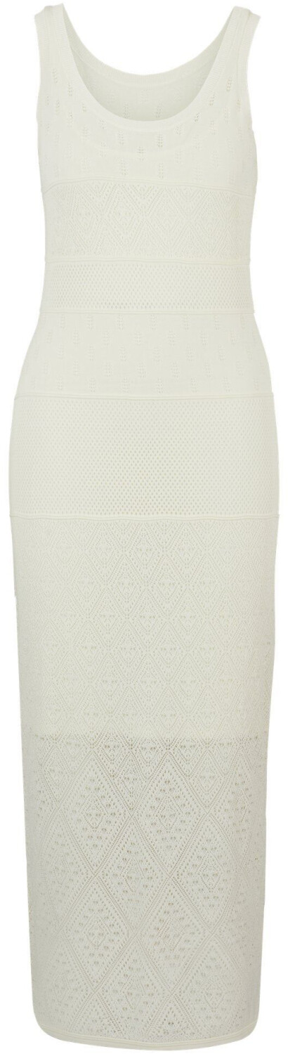 Hugo Boss Knitted dress in midi length with different textures (50512833) white