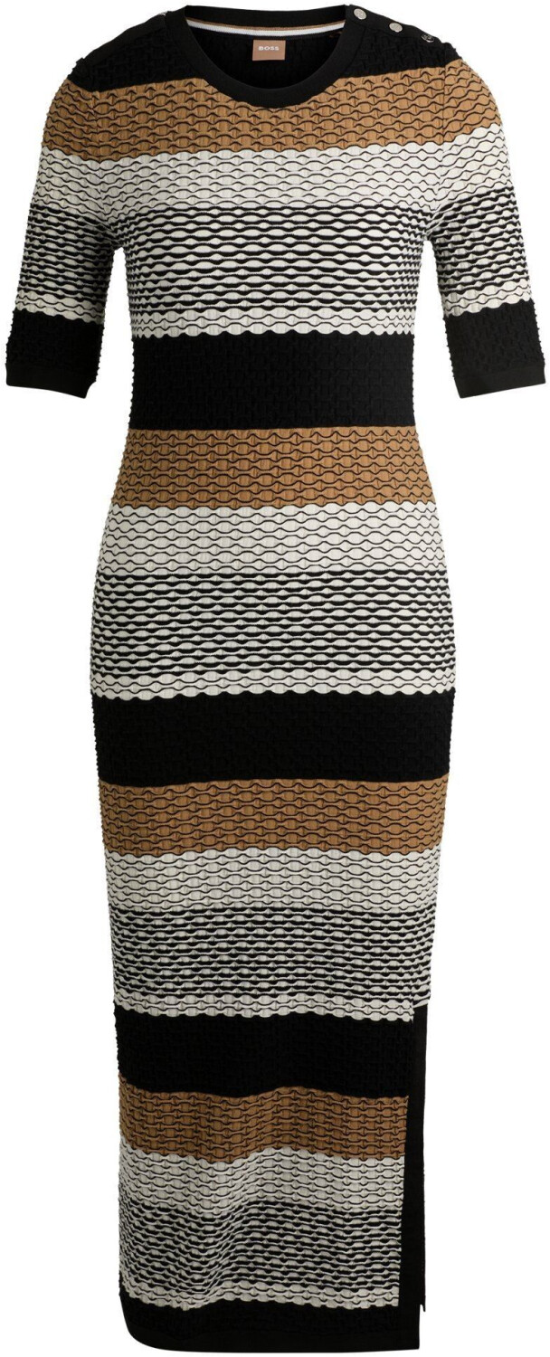 Hugo Boss Dress in stretch cotton jersey with textured stripes (50494185)