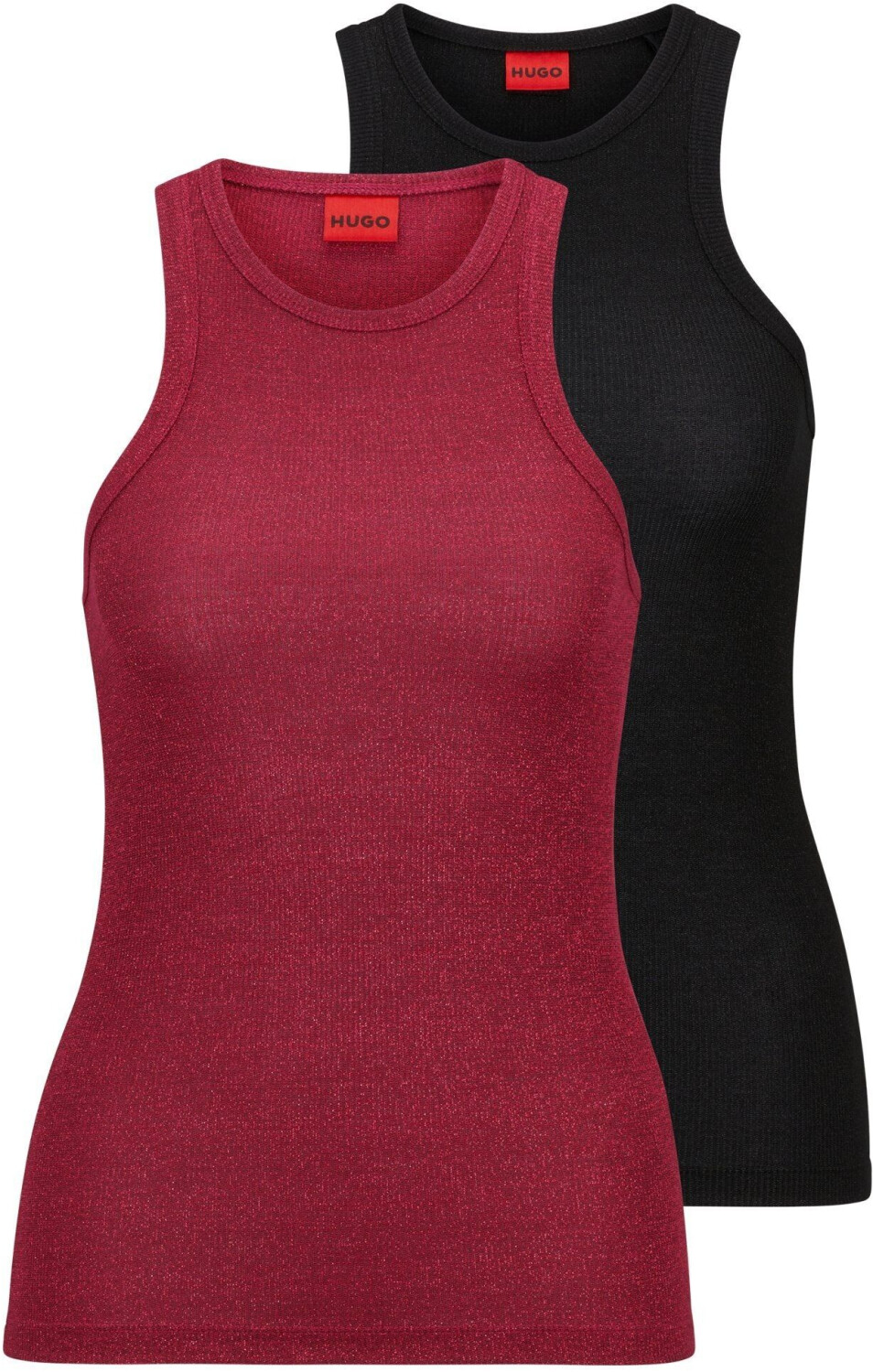 Hugo Boss Two tank tops with glitter effect in a gift box (50500499)
