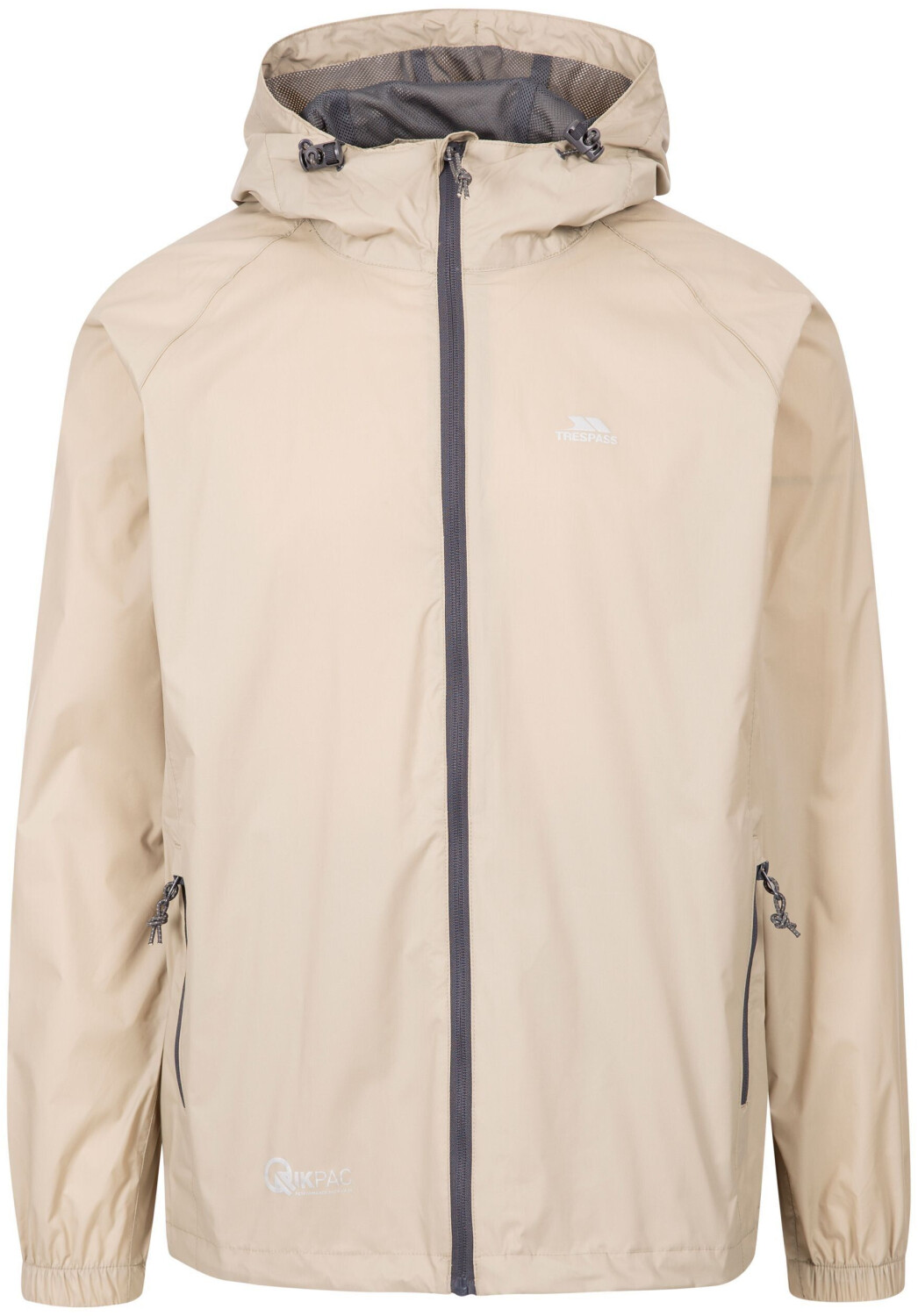 Trespass Qikpac Packaway Jacket TP75 oatmilk