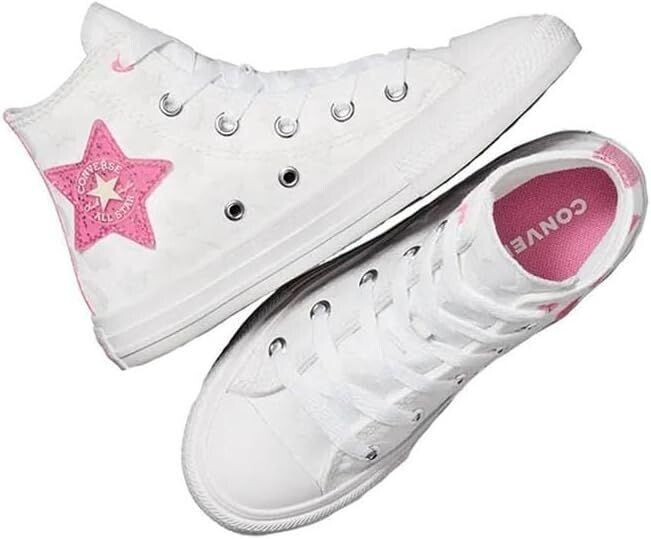 Converse Chuck Taylor All Star Hi Kids white oops pink white ab 39 99 Preisvergleich bei idealo