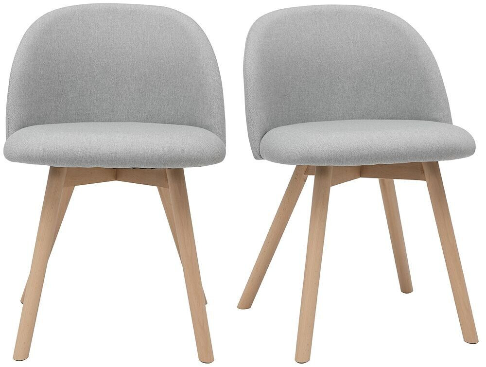 Miliboo Lot de 2 Chaises Scandinaves Celeste gris