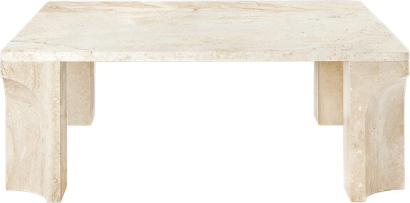 Gubi Doric coffee table square 80x80x30 cm white travertine