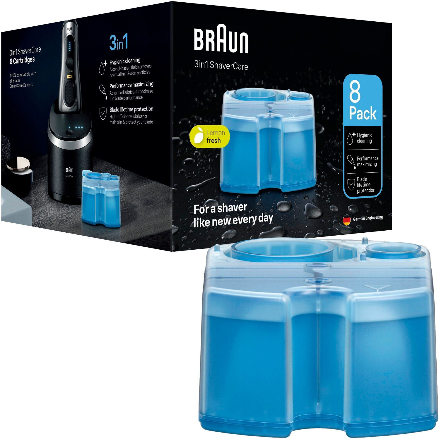 Braun 3in1 ShaverCare Refill Cartridge Lemon Fresh (8 pcs)