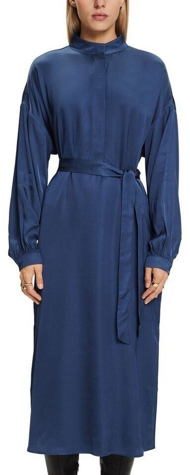 Esprit Satin shirt dress (103EO1E321) grey blue
