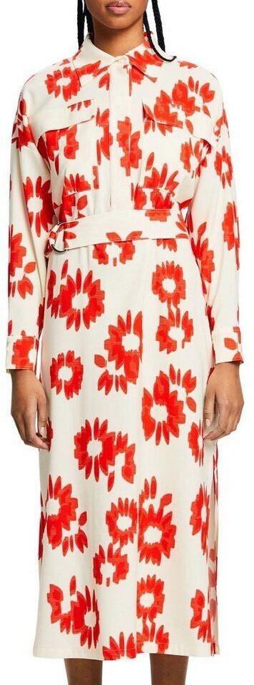 Esprit Shirt dress with print (014EE1E316) ice