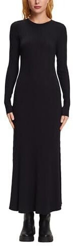 Esprit Ribbed knit maxi dress (103EE1E302) black