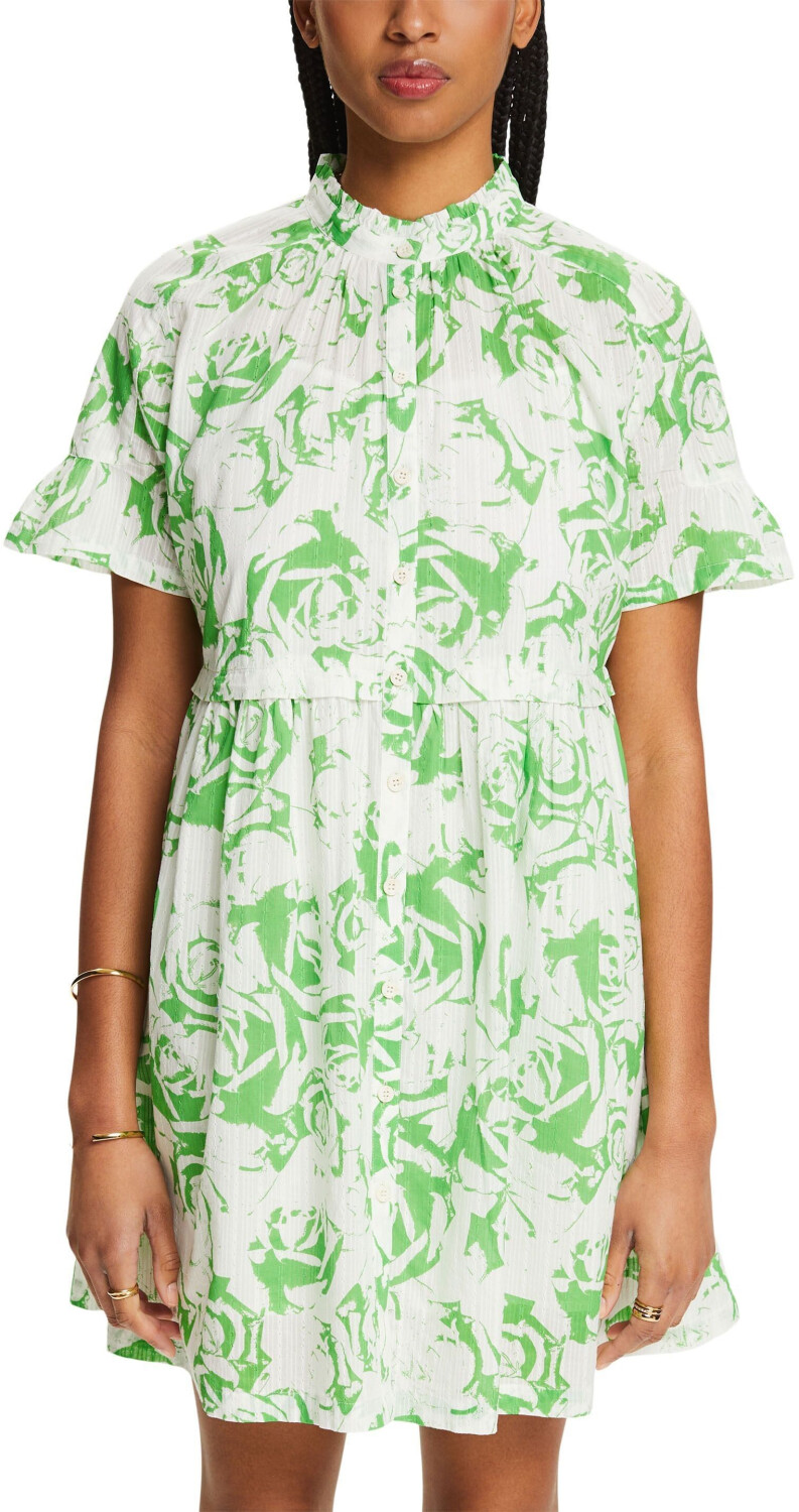 Esprit A-line mini dress with print (034EE1E351) citrus green