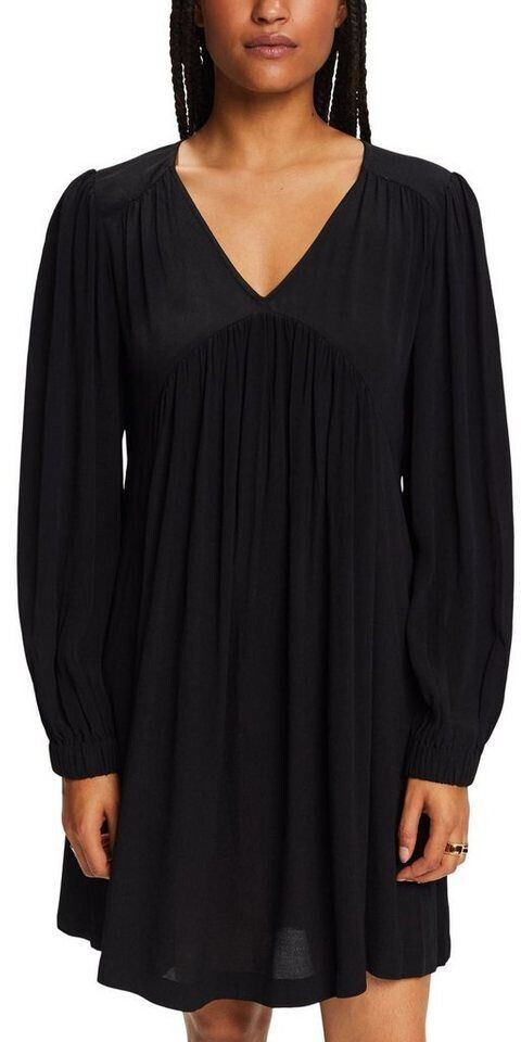 Esprit Crinkle chiffon mini dress (103EE1E322) black