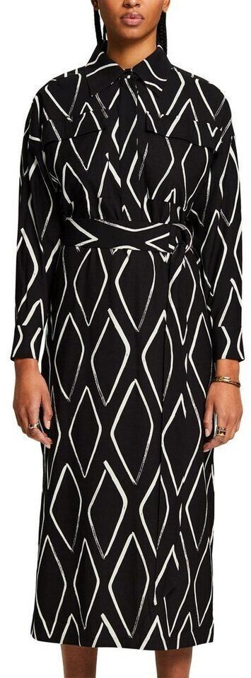 Esprit hemdblusenkleid schwarz