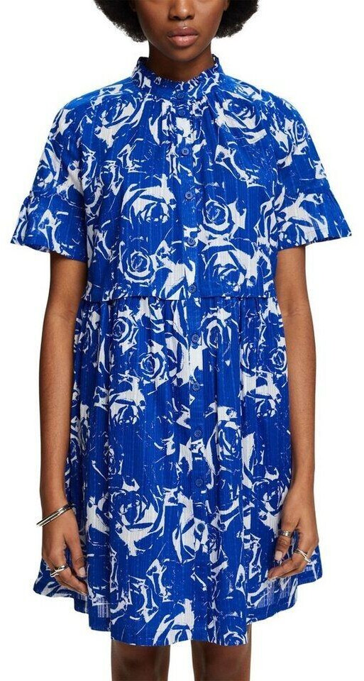 Esprit A-line mini dress with print (034EE1E351) bright blue