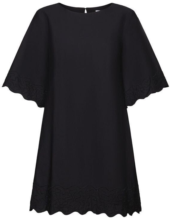 Esprit Mini dress with bell sleeves and embroidery (034EE1E325) black