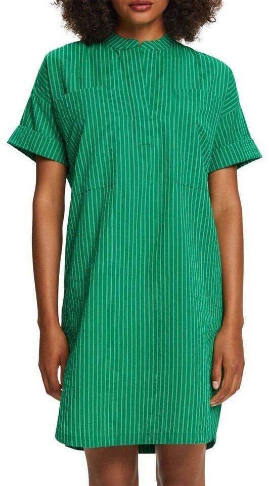 Esprit Striped mini shirt dress (073EE1E308) dark green