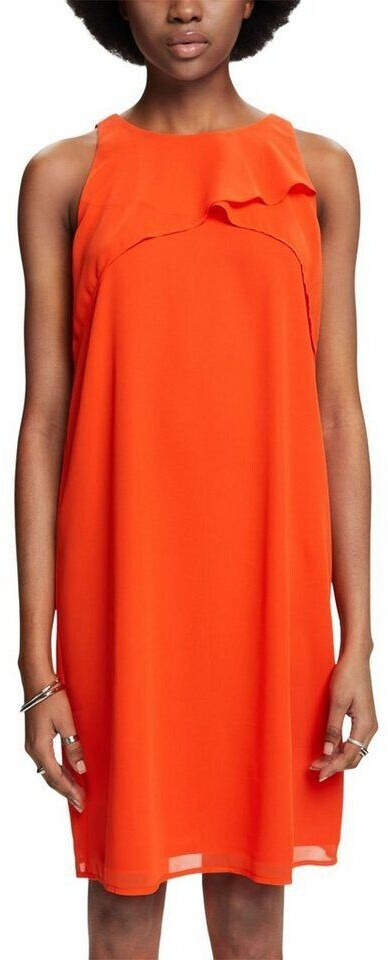 Esprit Sleeveless crêpe chiffon mini dress (034EE1E330) bright orange