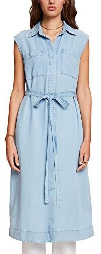 Esprit Tencel denim shirt dress with belt (053EO1E302) blue light washed