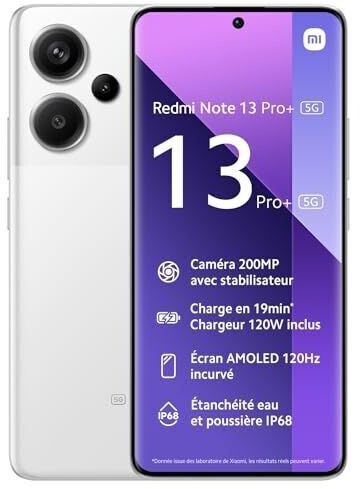 Xiaomi Redmi Note 13 Pro+ 256 Go Moonlight White