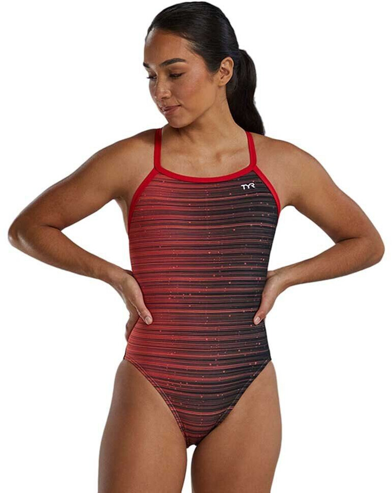 Tyr Durafast Elite Diamondfit Speedwarp Swimsuit (DSPE7A-610-26) red