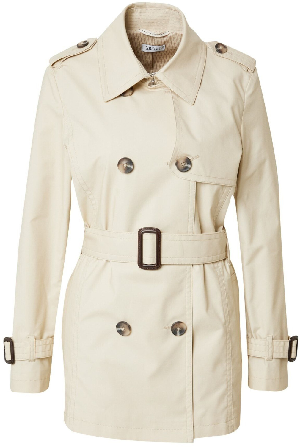 Esprit Short double-breasted trench coat (014EE1G352) beige