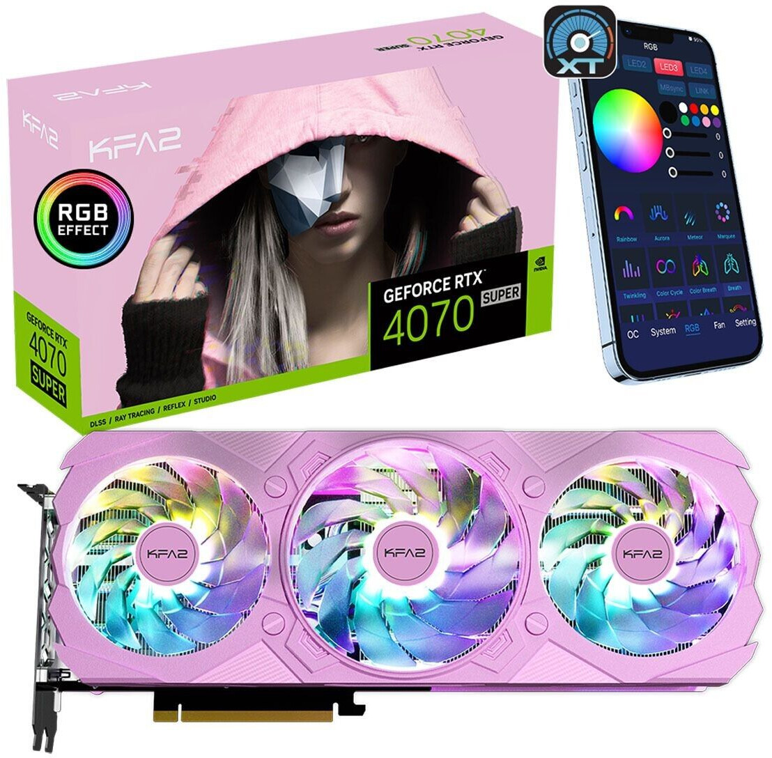 KFA² GeForce RTX 4070 Super EX Gamer Pink 1-Click OC