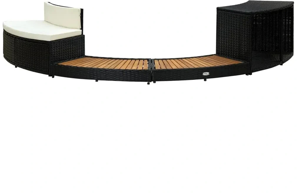 vidaXL Cadre de spa noir (310092)