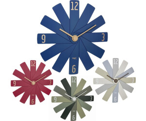 TFA Dostmann Analoge Wanduhr Clock in The Box, 60.3020.06, geräuscharmes Uhrwerk, exklusiv für designt, zum Zusammenstecken, Wohnaccessoire, Designeruhr, mit Video-Anleitung, Geschenkidee, blau
