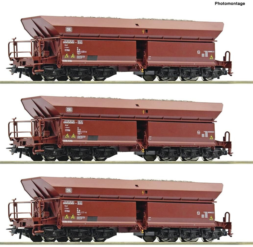 Roco H0 3er-Set 2: Erzwagen der DB Faals 150 geänderte Betriebsnummern ...