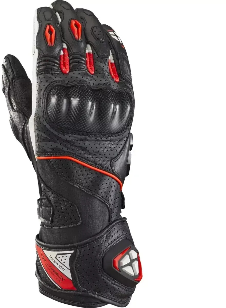 IXON Gants Tornado Air noir/blanc/rouge