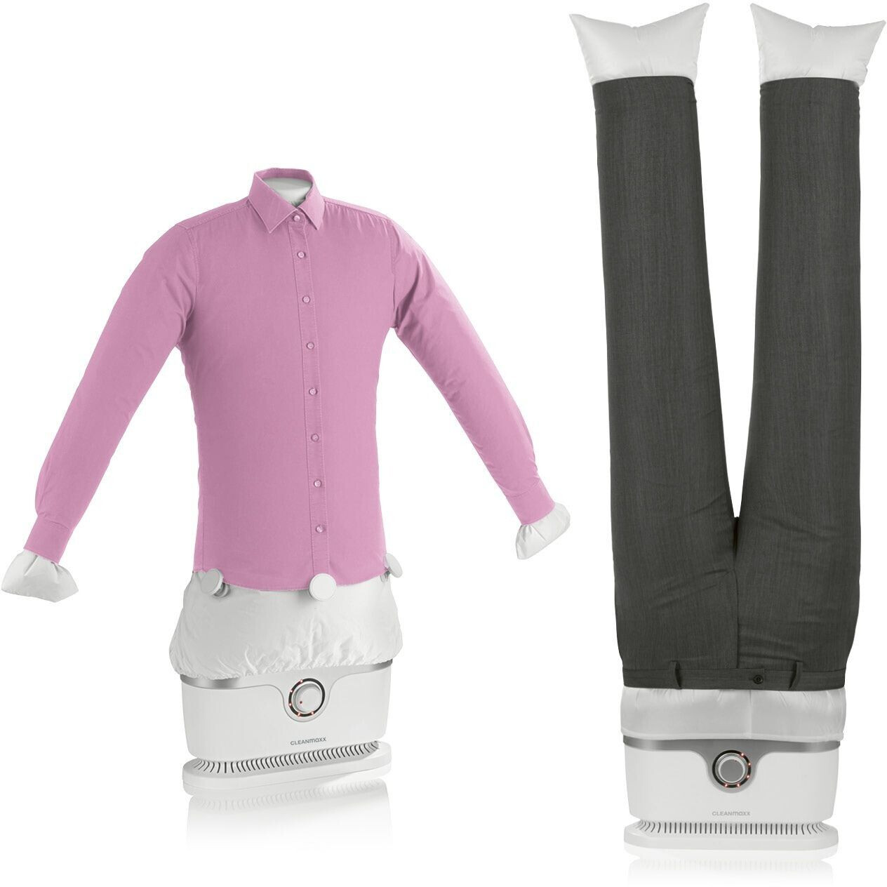 CLEANmaxx Automatic Drying Shirt Iron with Attachment for Trousers