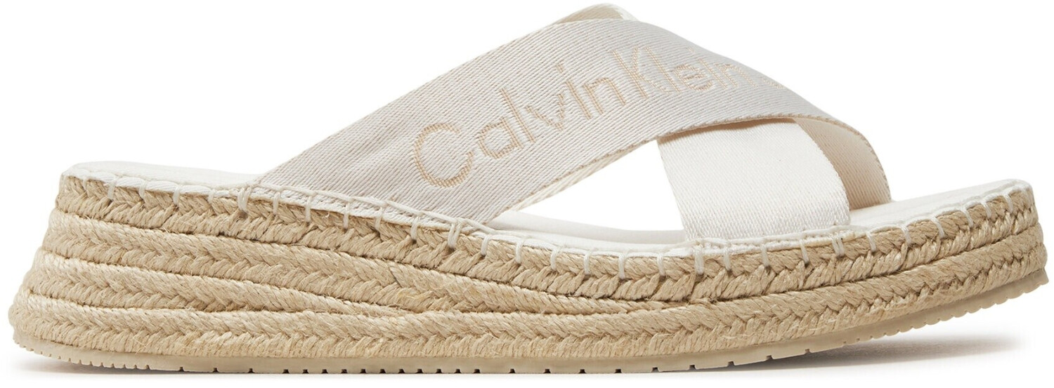 Calvin Klein Espadrilles Sporty Wedge Rope Sandal Mr YW0YW01364 white