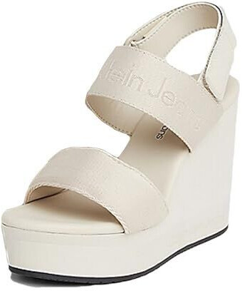 Calvin Klein Platform Sandals Wedge Sandal Wedge Heel beige Eggshell
