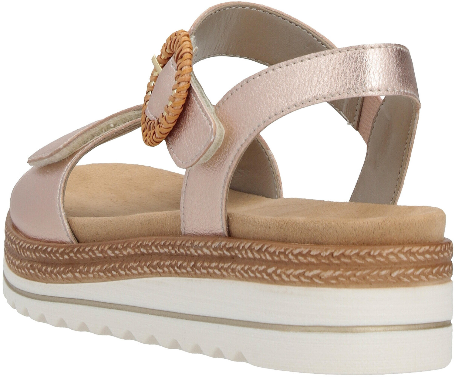 Remonte Dorndorf Wedge Sandal with Velcro Closure gold-colored