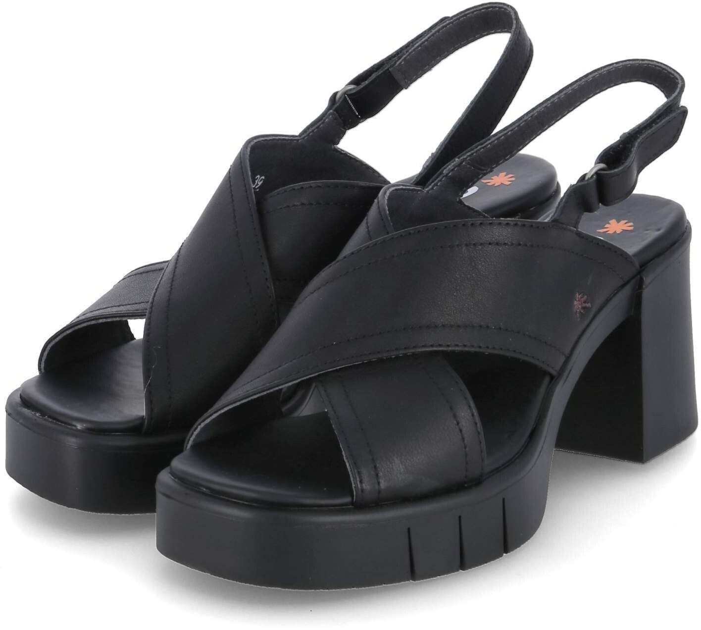 Art Sandaletten ELVISSA black leather velcro closure slip-resistant