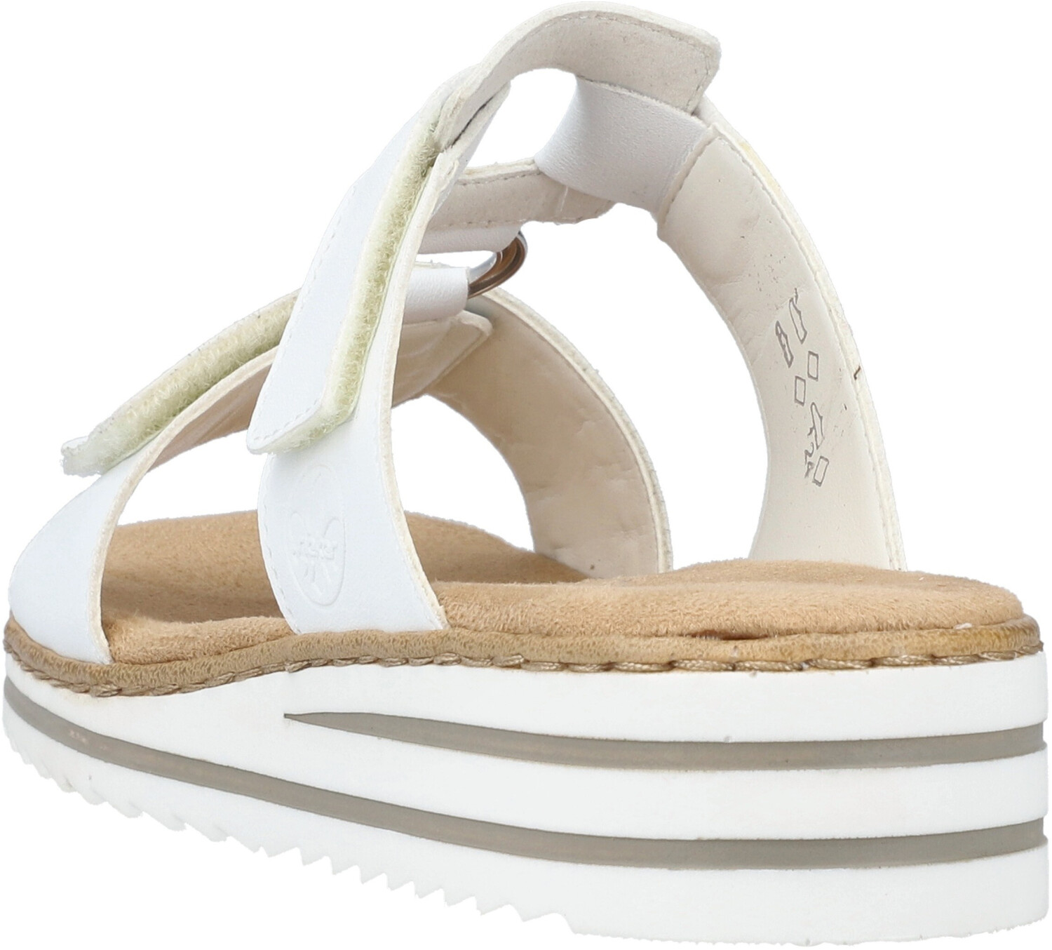 Rieker Mule wedge heel summer shoe slippers white