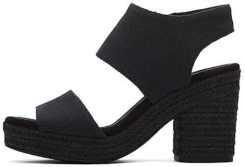 TOMS Shoes Majorca Platform Sandal with Heel black