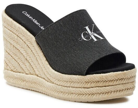 Calvin Klein Espadrilles Slide Wedge Rope Sandal Ml Black