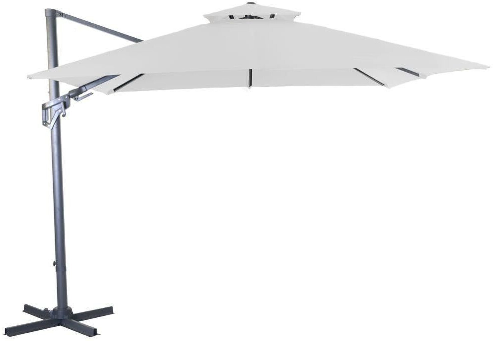 Proloisirs Parasol déporté bioclimatique 300 x 300 cm blanc