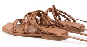 Stuart Weitzman Calypso Lace-Up S0998 Sandals tan