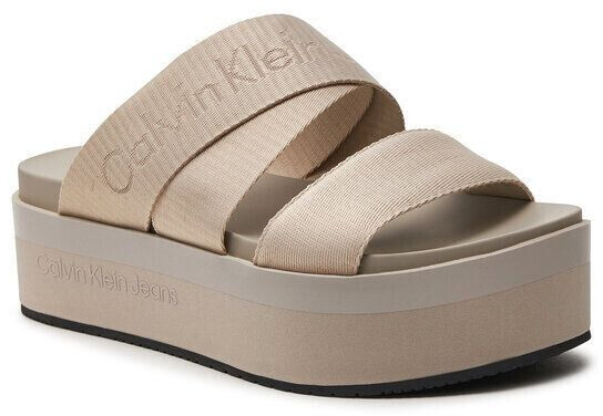 Calvin Klein Flatform Sandal Webbing beige YW0YW01361