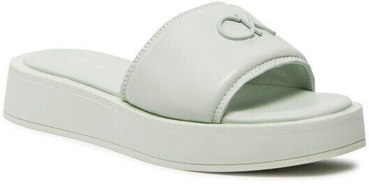 Calvin Klein Flatform Slide Relock Lth green